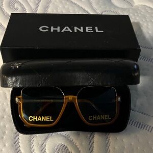 Chanel Sunglasses with Amber and Black Frame